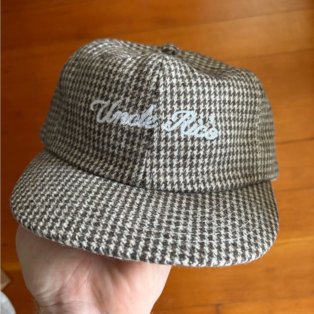 Houndstooth Cap with Embroidered Logo